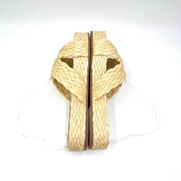 Kaanas Womens Inagua Natural Woven Raffia Slip On Platform Flat Sandals Shoes 7 - Picture 8 of 11